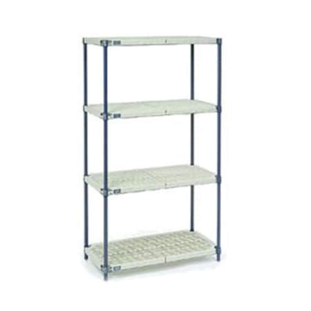 Nexel Nexelite Plastic Mat Starter Shelf Unit - 18 x 60 x 74 in. PM18607N